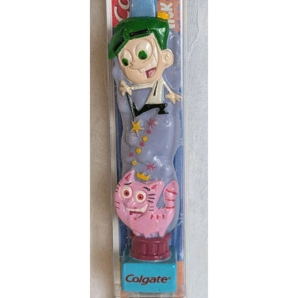 NOS Nickelodeon Toothbrush Fairly Odd Parents Soft Colgate Kids 2004 Sealed Y2K
